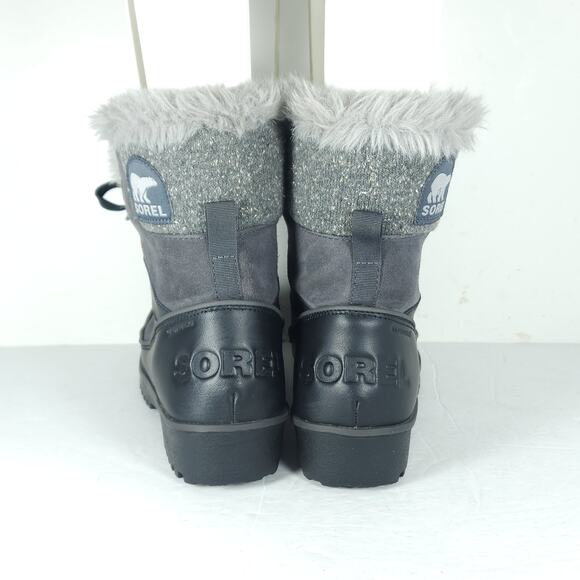 Sorel Women's TIVOLI II US10 Gray Suede Faux Fur Lined Winter Snow Boots - Picture 8 of 16